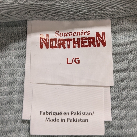 NWT Souvenirs Northern Blue Ribbed Aspen Colorado Pullover Sweatshirt L - Picture 6 of 9